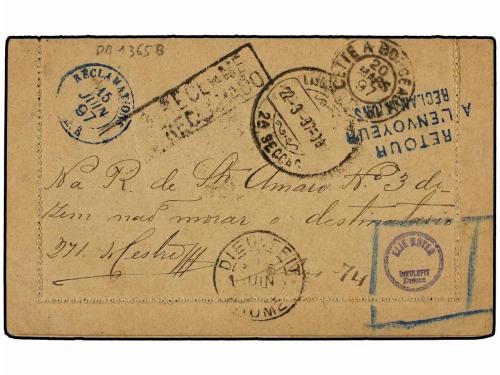 ✉ FRANCIA. Yv. 103. 1897. DIEULEFIT a LISBOA. Entero postal 