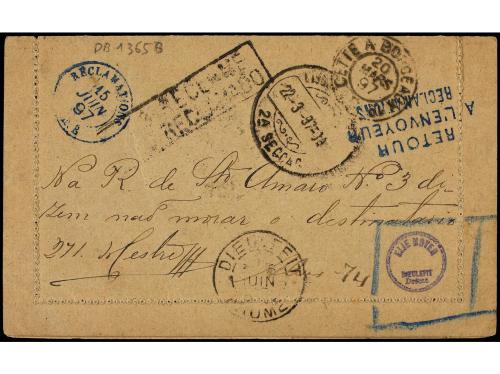✉ FRANCIA. Yv. 103. 1897. DIEULEFIT a LISBOA. Entero postal 