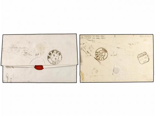 ✉ GRAN BRETAÑA. 1865-69. 2 covers to OPORTO (Potugal) franke