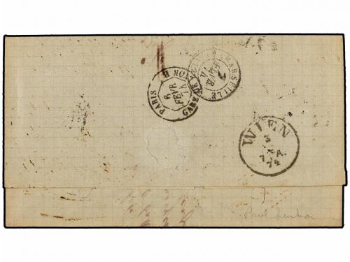 ¿ RUMANIA. Mi. 41 (3). 1874. GALATZ to MARSEILLE (France). 2