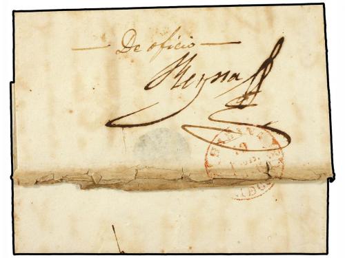 ✉ CUBA. 1846. BATABANO a HABANA. Fechador BEJUCAL/ISLA DE CU