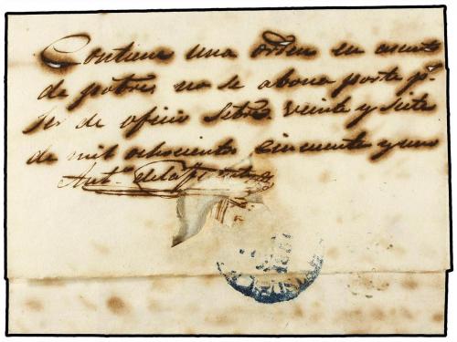 ✉ CUBA. 1851. CAYAJABOS a HABANA. Fechador de CAYAJABOS en v