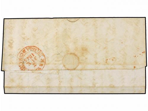 ✉ CUBA. 1845. CARDENAS a HABANA. Fechador CARDENAS/ISLA DE C