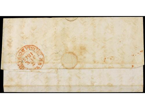 ✉ CUBA. 1845. CARDENAS a HABANA. Fechador CARDENAS/ISLA DE C