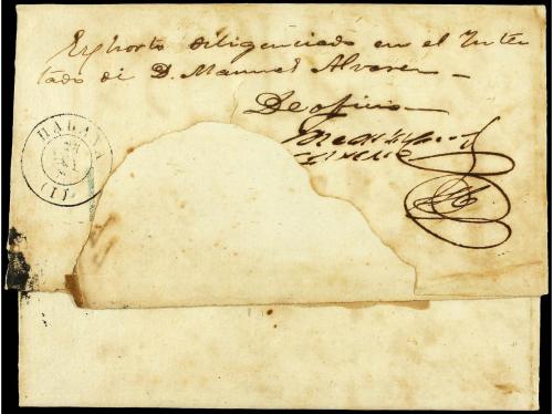 ✉ CUBA. 1862. JARUCO a HABANA. Fechador JARUCO/ISLA DE CUBA 
