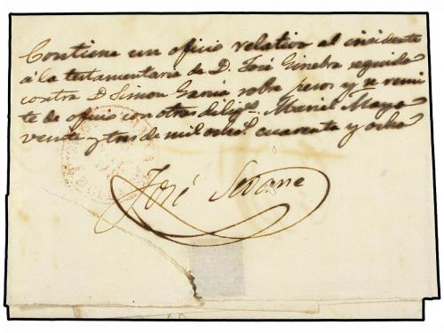 ✉ CUBA. 1848. MARIEL a HABANA. Fechador MARIEL/ISLA DE CUBA 