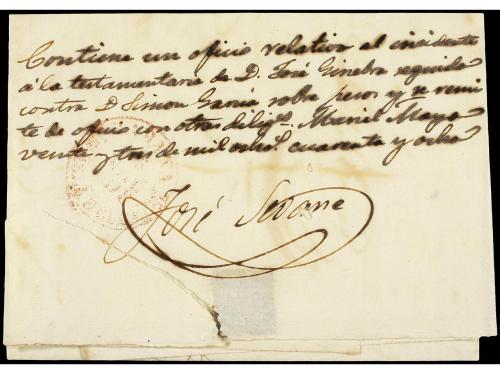 ✉ CUBA. 1848. MARIEL a HABANA. Fechador MARIEL/ISLA DE CUBA 