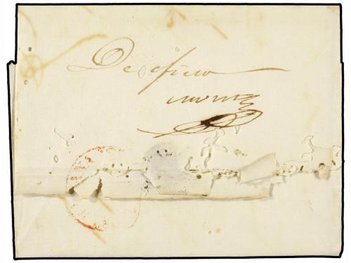 ✉ CUBA. 1845. GUINES a HABANA. Fechador GUINES/ISLA DE CUBA 