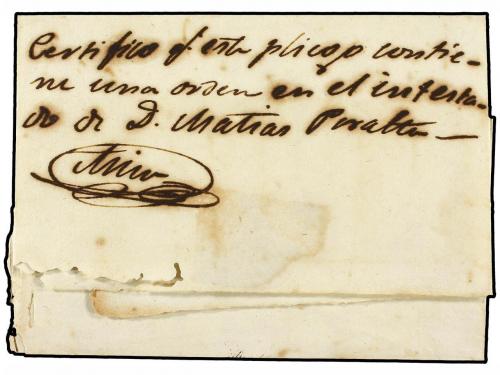 ✉ CUBA. (1840 CA.). ALQUIZAR a HABANA. Envuelta con marca li