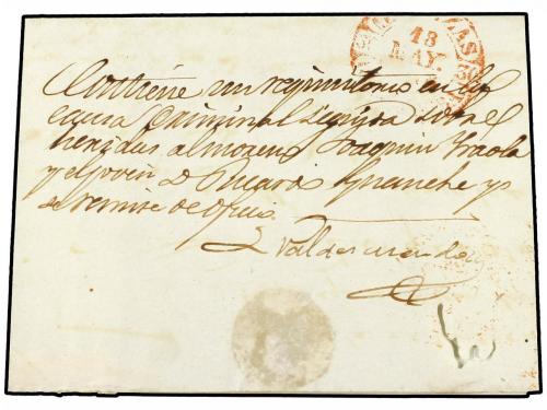 ✉ CUBA. 1843. GUANABACOA a MATANZAS. Fechador GUANABACOA/ISL