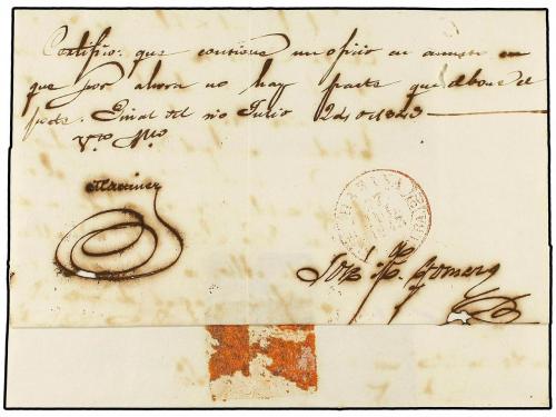 ✉ CUBA. 1843. NUEVA FILIPINA a HABANA. Marca PINAL/DEL RIO e