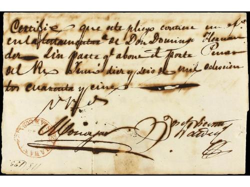 ✉ CUBA. 1845. PINAR DEL RIO a LA HABANA. Fechador PINAR D. R