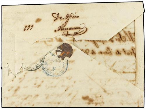 ✉ CUBA. 1849. ALACRANES a HABANA. Envuelta (falta una solapa
