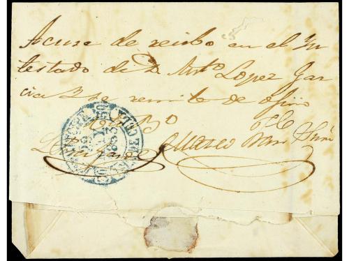 ✉ CUBA. 1853. VILLACLARA a PUERTO PRÍNCIPE. Fechador VILLACL