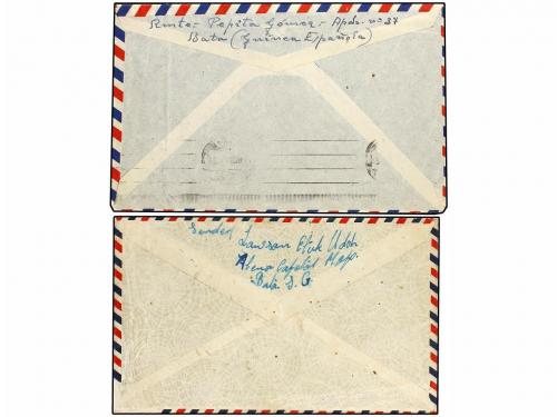 ✉ COLONIAS ESPAÑOLAS: GUINEA. Ed. 270, 271. 1950-52. Dos sob