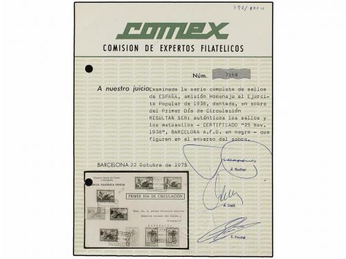 ✉ ESPAÑA. Ed. 792/800. 1938. BARCELONA Correo Interior. Seri