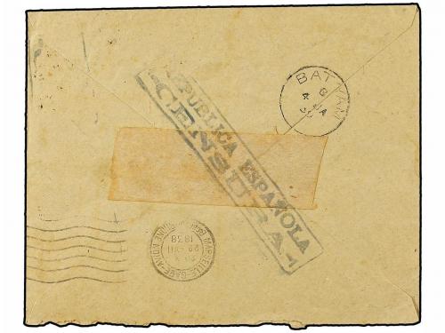 ✉ ESPAÑA. Ed. 791, 745/50. 1938. BARCELONA a BATYAM (Palesti