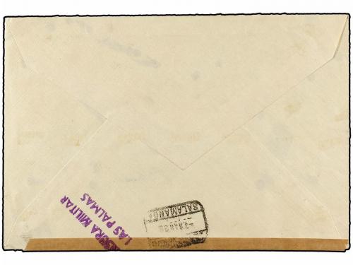 ✉ ESPAÑA: CANARIAS. Ed. 47/49, 37/39. 1938. LAS PALMAS a SAN