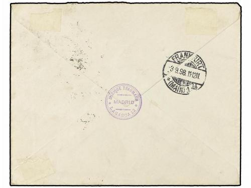 ✉ ESPAÑA. Ed. 221, 236, 237. 1898. MADRID a ALEMANIA. 25 cts
