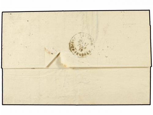 ✉ ESPAÑA. Ed. 193. 1879. MADRID a BAYONA. 20 cts. negro, mat