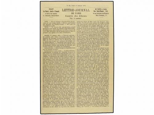 ✉ FRANCIA. 1871 (Jan. 19). PARIS to DINAN. BALLOON "LE GENER