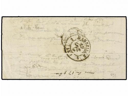 ✉ FRANCIA. 1870 (Sept. 26). PARIS to MARSEILLE. BALLOON "JEA