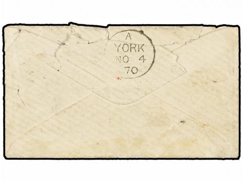 ✉ FRANCIA. 1870 (27 Oct.). PARIS to YORK (Great Britain). BA