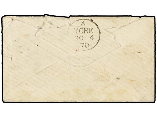 ✉ FRANCIA. 1870 (27 Oct.). PARIS to YORK (Great Britain). BA