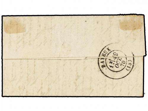 ✉ FRANCIA. 1870 (Oct. 15). PARIS to BAYEUX. BALLOON "JULES F