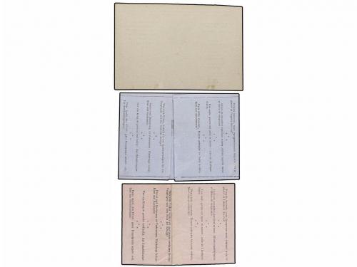 ✉ FRANCIA. 1870-71. THREE FORMULE AUX DRAPEAUX. Two envelope