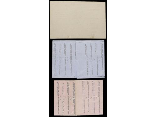 ✉ FRANCIA. 1870-71. THREE FORMULE AUX DRAPEAUX. Two envelope