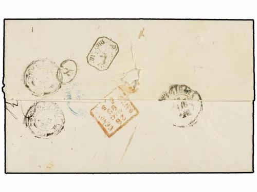 ✉ ESPAÑA. Ed. 89. 1868 (24 Mayo). BARCELONA a GENOVA. 12 cua