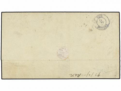 ✉ ESPAÑA. Ed. 89 (2), 100. 1869. CORUÑA a BUENOS AIRES. 12 c