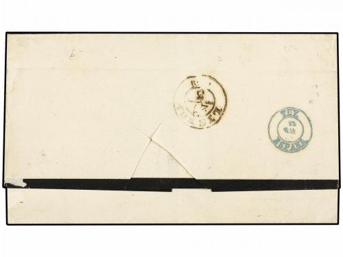 ✉ ESPAÑA. Ed. 98 (2), 100 (2). 1869. RIBADEO a BUENOS AYRES.