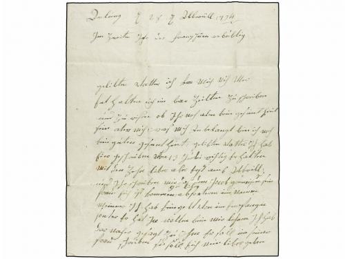 ✉ ALEMANIA. 1794. DOLUNG? to GERMANY. Entire letter (in germ