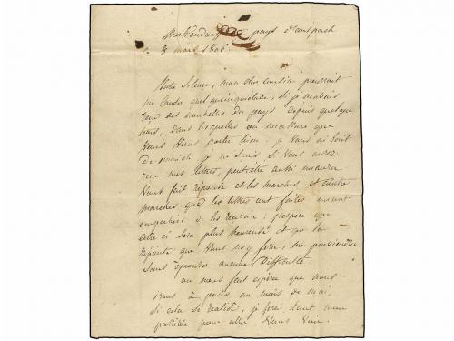 ✉ ALEMANIA. 1806. MORHENDURFF? to FRANCE. Entire letter with