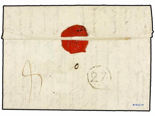 ✉ HOLANDA. 1804. AMSTERDAN to FRANCE. Entire letter with red
