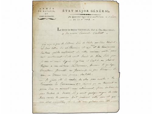 ✉ HOLANDA. 1804. AMSTERDAN to FRANCE. Entire letter with red