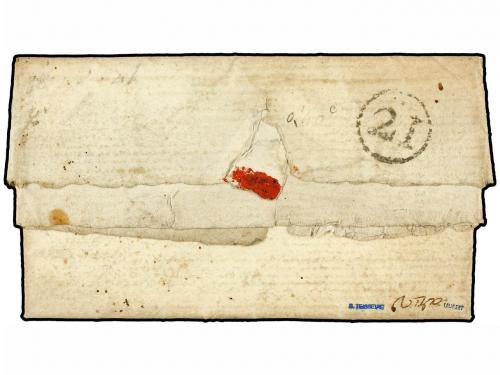 ✉ ITALIA. (1800 ca.). FERRARA a FRANCIA. Carta completa (sin