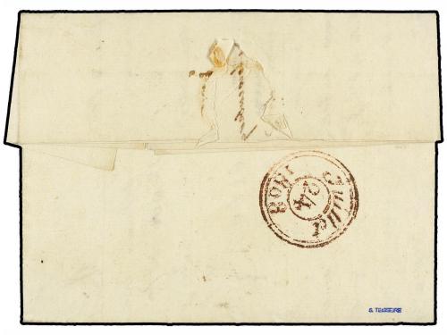 ✉ ITALIA. 1808. MILÁN a FRANCIA. Carta completa. Marca Nº 1/