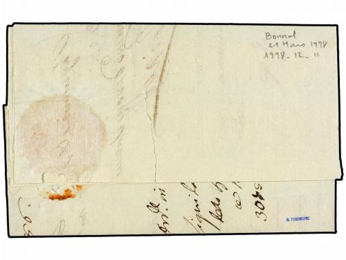 ✉ ITALIA. 1802. MILÁN a FERRARA. Carta completa. Marca de Fr