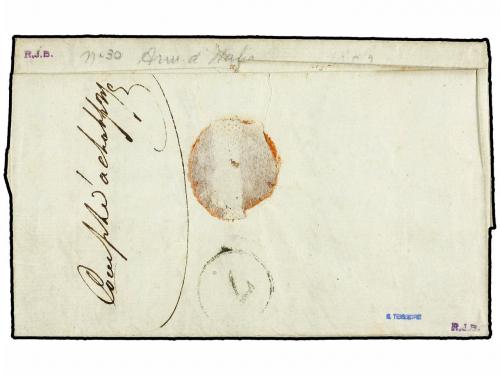 ¿ ITALIA. 1802. LIVOURNE a LYON. Carta completa. Marca Nº 30