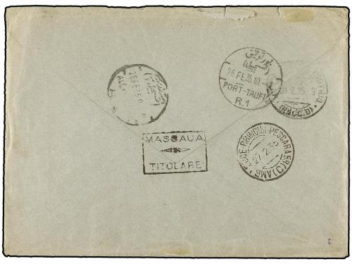 ✉ ERITREA. Sa. A3, A5, A6, 201, 210. 1935. MASSAUA a ROMA. E