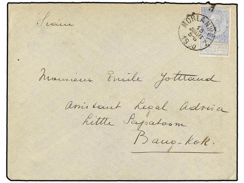 ✉ BELGICA. 1900. MORLANWELZ to BANGKOK. Envelope franked wit