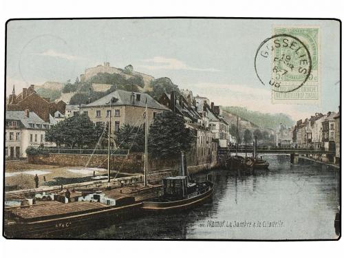 ✉ BELGICA. 1908. GOSSELIES to SUVA (Fiji Islands). Postcard 