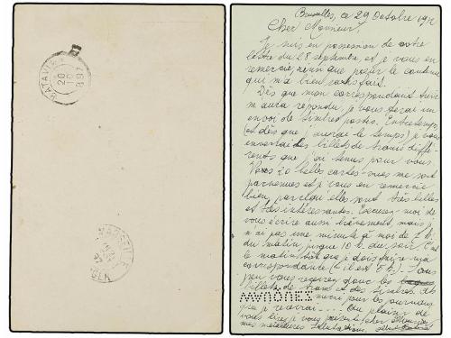 ✉ BELGICA. 1897-1912. TWO Postal Stationery cards sent to BA