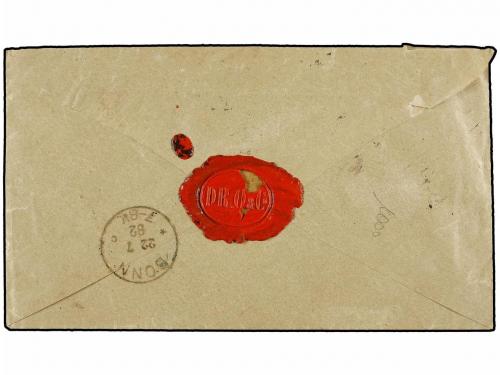 ✉ BELGICA. 1882. ANVERS to BONN (Germany). Envelope franked 