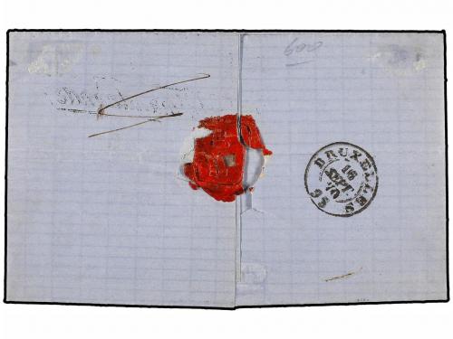 ✉ BELGICA. 1870. LIEGE to BRUXELLES. Entire letter franked w