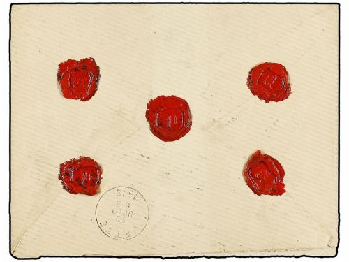 ✉ BELGICA. 1879. BRUXELLES to JETTE. Envelope franked with 4