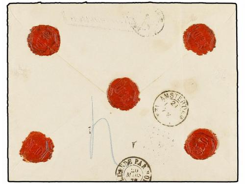 ✉ BELGICA. 1872. BRUXELLES to HOLLAND. Envelope franked with